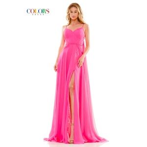 Colors Dress Hot Pink Gown Style 2664 size 0